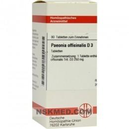 PAEONIA OFFICINALIS D 3 Tabletten 80 St