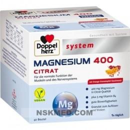 DOPPELHERZ Magnesium 400 Citrat system Granulat 40 St